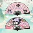 thumbnail image 3 of Abanico plegable MINISO Anime Sanrio Kuromi My Melody Cinnamoroll Abanico plegable portátil Mango de madera Abanico de mano de verano, 3 of 3