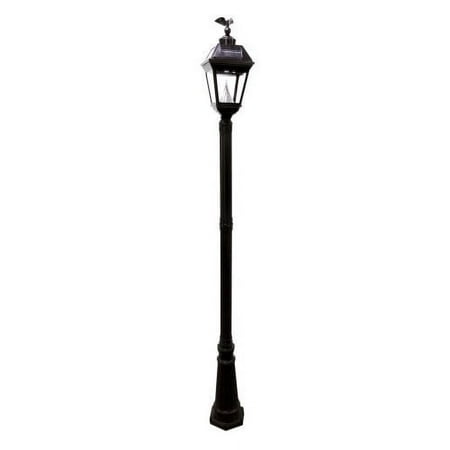 Gama Sonic Royal Bulb Solar Outdoor Post Light GS-98B-F-BLK - Black Finish