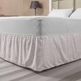 thumbnail image 1 of Abstract Bed Skirt, Geometrical Pattern in Ornamental Style and Periodic Design, Elastic Bedskirt Dust Ruffle Wrap Around for Bedding Decor, 4 Sizes, Pale Chocolate Dust and White, by Ambesonne, 1 of 2