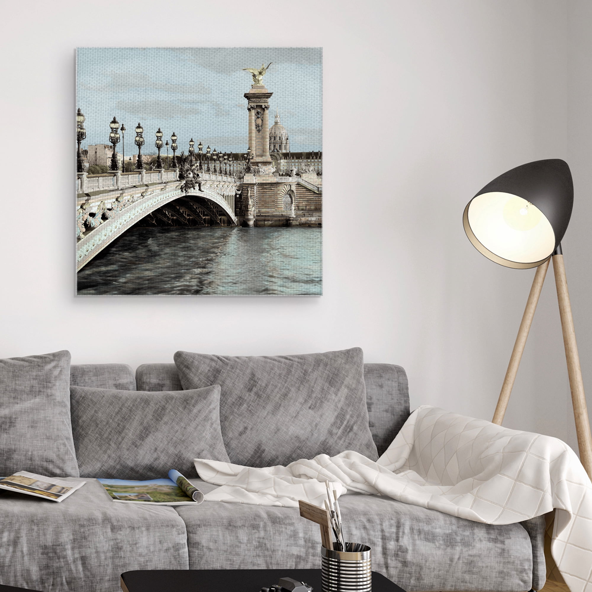 Masterpiece Art Gallery Paris #12 Bridge By Alan Blaustein Canvas Art Print 30" x 30"