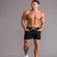 thumbnail image 2 of LYMAYTER Men's 4-Inch Casual Shorts Big Pockets Lightweight Gym Workout Running Elastic Waist Shorts for S-4XL, 2 of 9