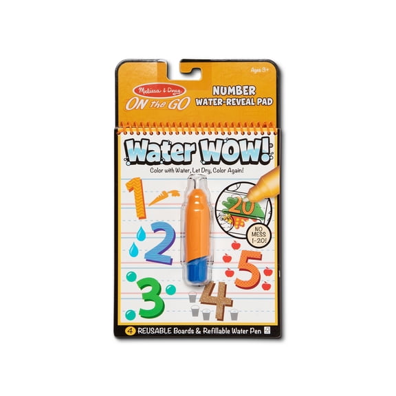 Melissa & Doug On the Go Water Wow! Reusable Water-Reveal Activity Pad - Numbers - FSC-Certified Materials