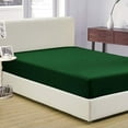 thumbnail image 2 of DNG Creations 3-Piece Fitted Sheet Set 10-Inch Deep Pocket (Solid Green - Full), 2 of 4