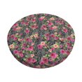 thumbnail image 3 of Picia Rose Mix Leopard pattern Round Stool Covers Comfy Seat Covers Stretch Removable WashableChair Slipcover Round Bar Chair Cushion Cover-14 inch, 3 of 7