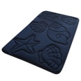 thumbnail image 2 of Darzheoy Seashell Bath Mat, Embossed Soft Absorbent Bathroom Rug, Water Absorbing Door Mat, Quick Dry Bathroom Mat for Shower, Sink, Bedroom, Entryway, Laundry Room, 2 of 8
