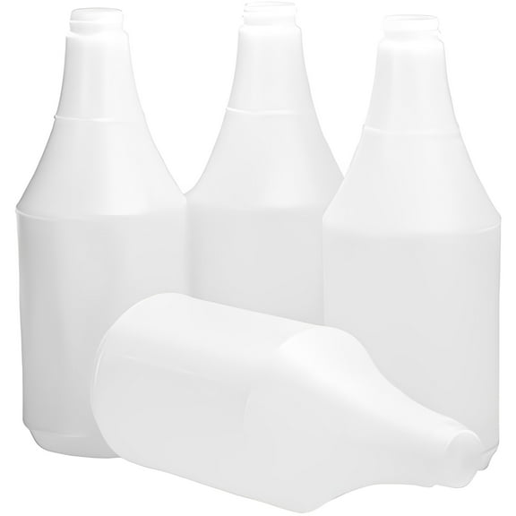 Mop Mob 32 oz Commercial-Grade Chemical Resistant Plastic Bottle, 4 Pack