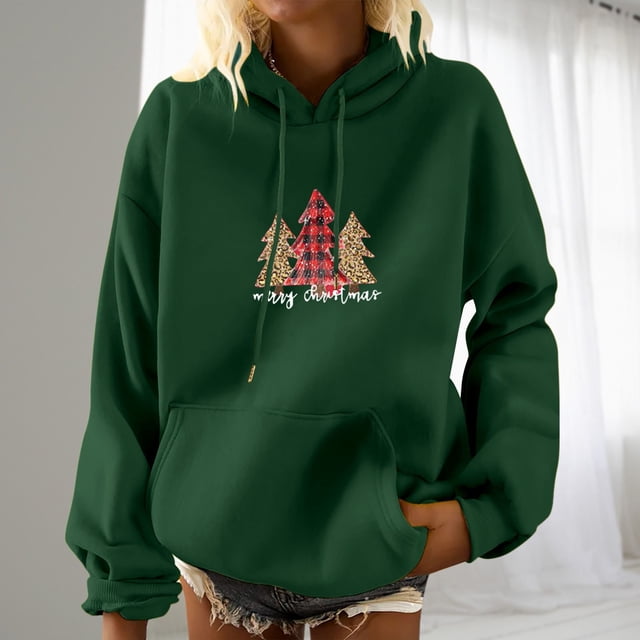 Pntutb Mujer Moda Impresión Manga Larga Bolsillo Pullover Camisa Blusa Sudaderas Con Capucha Pntutb Pntutb-5913