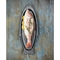thumbnail image 4 of Outset Cast Iron Fish Grill Pan and Serving Pan, Black, 19" x 7" x 1", 4 of 6