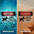 thumbnail image 6 of (2 Pack) Guard Dogs On Duty OSHA Danger Sign 18 Inch X 12 Inch Indoor / Outdoor Rust-Free Aluminum Metal Signs for Workplace, Workshop, and Construction Site, Made in the USA, 6 of 8