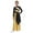 Black, variant on Kids Girls Praise Dance Outfit Metallic Gold Palazzo Pants Wide Leg Jumpsuit Long Sleeve Lyrical Worship Dress Black 6