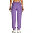 thumbnail image 5 of Fabrcox Women's Scrub Pants - Lightweight Stretch Jogger Style Medical Trousers with Pockets, Elastic Waistband for Nurses and Workers ,Purple M, 5 of 7