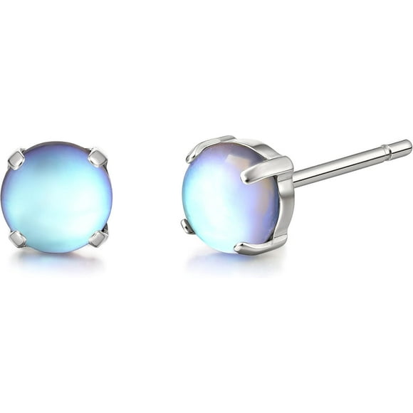 Limerencia Pure Titanium Hypoallergenic Earrings,Opal/Moonstone/Cat's Eye/Blue Turquoise Stud Earrings, Implant Grade|Delicate Jewelry For Sensitive Ears