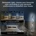 thumbnail image 3 of 53 Inch Spiral Floor Lamps Modern LED Floor Lamp for Bedroom 34W Dimmable Black Floor Lamp with Remote Control Contemporary Standing Lamp for Living Room Bedroom Kitchen Office, 3 of 6