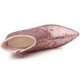 thumbnail image 4 of Unique Bargains Women's Clear Block Heel Glitter Prom Ankle Booties Rose Gold 6.5, 4 of 7