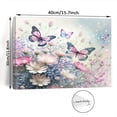 thumbnail image 5 of 1pc Pink Flowers and Butterflies Canvas Art, Wooden Framed Wall Decor, Office Supplies, School Supplies, Art & Craft, Classroom Decoration, Single Party Theme, 5 of 8
