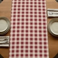 thumbnail image 5 of Table Runners 72 Inches Long Dress Scarves, Western Texas Star Retro Farmhouse Kitchen Table Runner, Coffee Tablerunners, Rustic Vintage Farm Red Beige Plaid 14x72 Inch, 5 of 9