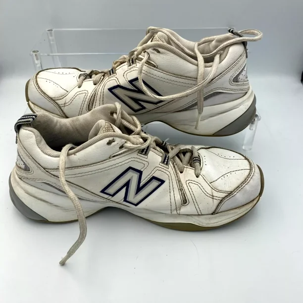 New Balance 608V4 Women's Casual Sneakers White Leather Lace Up