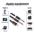 thumbnail image 4 of USB C To Dual 6.35Mm Audio Stereo Cable Type C To Dual 6.35Mm Audio Cord for Smartphone Multimedia, 4 of 5
