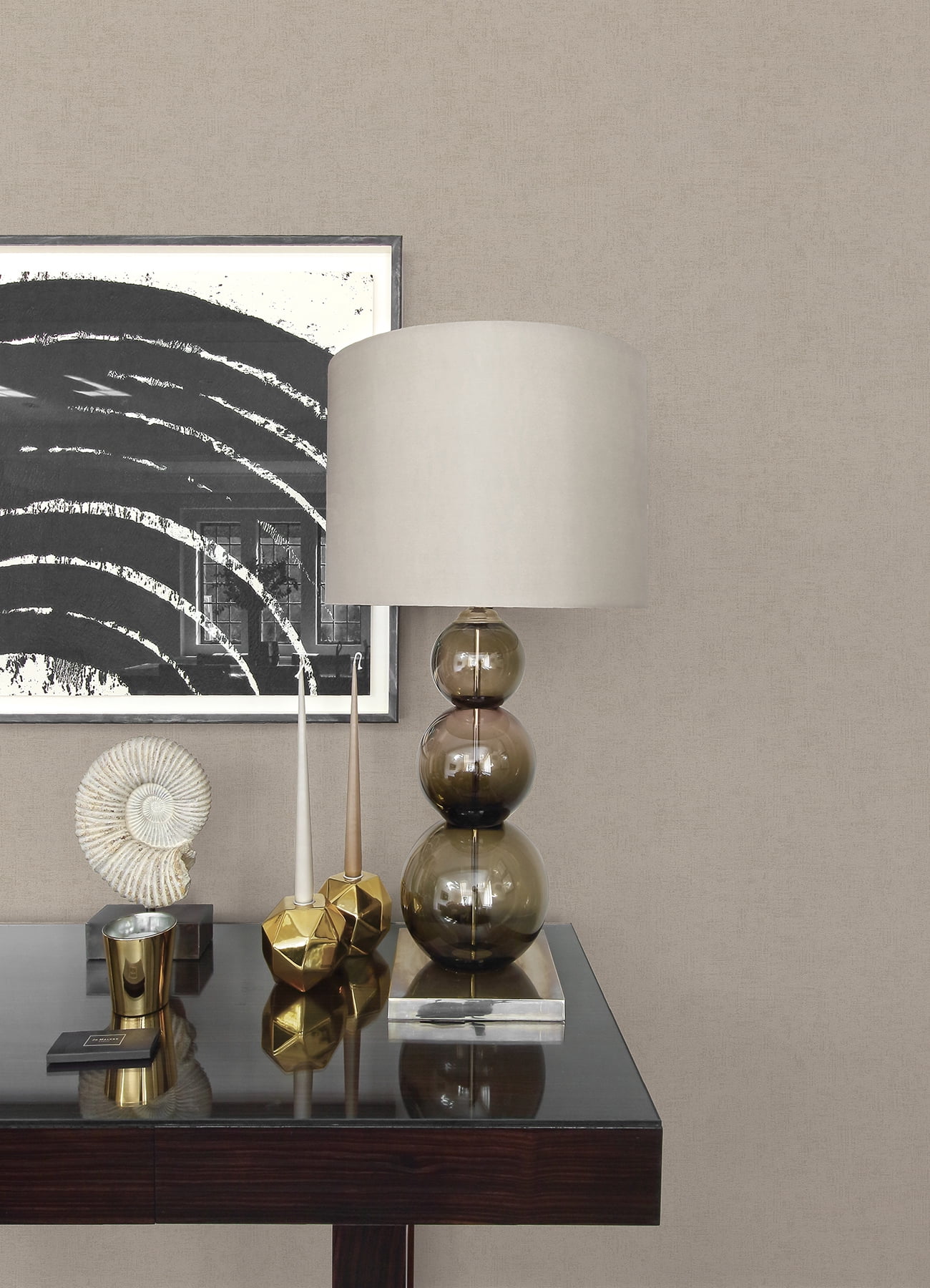 Advantage Steno Taupe Plaster Wallpaper
