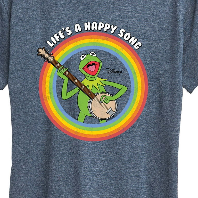 Muppets - Life's A Happy Song Kermit - Ladies Short Sleeve Classic Fit Tee