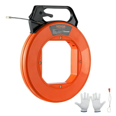 BENTISM Fish Tape Wire Cable Line Puller 125 ft 3/16 in PET with High Plastic Case