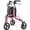 Red, variant on HOMLAND 3-Wheel Folding Walkers for Seniors, Lightweight Three Wheel Walker with Cane and Cup Holder, Height Adjustable Narrow Space Mobility Aid - Purple