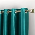 thumbnail image 3 of GYROHOME Faux Silk Fully Lined Solid Color Blackout Curtains, Set of 2, 52" x 108", Teal, 3 of 5