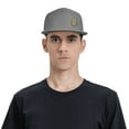 thumbnail image 4 of ZICANCN Alphabet U Pattern Baseball Caps, Trucker Hats for Men And Women, Adjustable Breathable Flat Caps, Gray, 4 of 6
