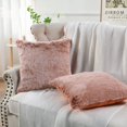 thumbnail image 3 of Home Soft Things Heavy Faux Fur Pillow Covers - 2 Pcs - Burnt Orange - 20"x20", 3 of 6