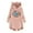 Pink-B, variant on WREESH Womens Plus Size Hoodies Winter Warm Fuzzy Fleece Sweatshirts Christmas Printed Hooded Pullover Split Hem Sided Button Tunic Tops Casual Long Sleeve Outerwear Gray