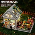 thumbnail image 3 of Flower House Mini Building Block Set City Street View Greenhouse Building Blocks Model Kits Birthday Gifts for Children, 3 of 7