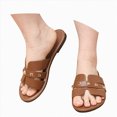 thumbnail image 2 of KPOPLK Lane Cork Footbed Sandals for Women – Comfortable Double Buckle Slip-On with Genuine Suede Footbed & Arch Support Slides for Women Footwear（Brown11）, 2 of 6