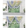 thumbnail image 5 of Waterfall Valances for Windows, Abstract Ombre Clouds, Kitchen Sheer Valance Curtains, Colorful Minimalistic Gradient Aesthetic Sky Rod Pocket Swag Valances for Living Room, 47.2"x38.5", 1 Panel, 5 of 8
