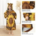 thumbnail image 4 of BZSMCE Wearable Blanket Hoodie Fashion Golden Sunflower Patterns Home Wear, 4 of 7
