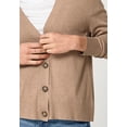 thumbnail image 3 of ellos Women's Plus Size Boxy Cardigan - 22/24, Brown Sugar Heather, 3 of 6