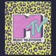 thumbnail image 2 of Women's MTV Yellow Cheetah Print Logo Graphic T-Shirt, 2 of 4