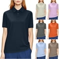 thumbnail image 2 of Otvok Men'S and Women'S Solid Sports Lapel Dry Shirt Unisex Short Sleeve Working Clothes Tops, 2 of 6