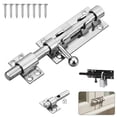 thumbnail image 2 of 4.13" Heavy Duty Barrel Bolt Latch, 304 Stainless Steel Slide Bolt Gate Lock with Padlock Hole, Security Door Latch Hardware for Barn, Fence, Shed, and Garage, 2 of 9