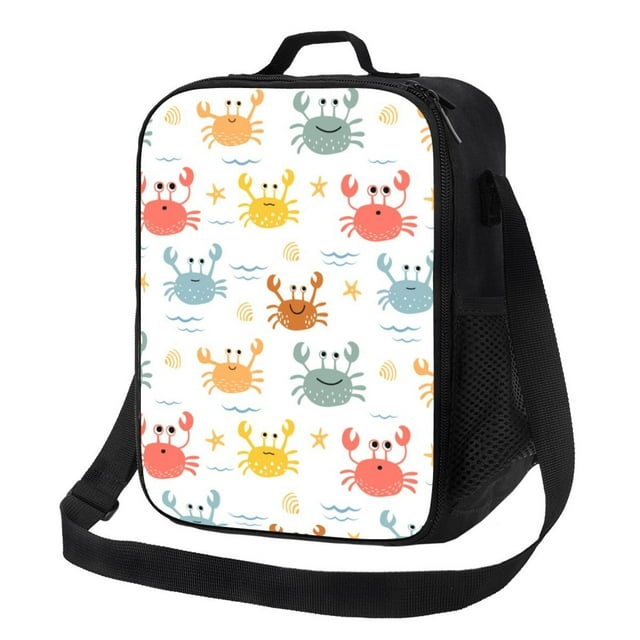 Disketp Colorful Crabs Bolsa Térmica Estampada para Almuerzo, Lonchera para Hombres y Mujeres Adultos