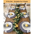 thumbnail image 4 of 15 Inch Round Placemats Set of 4, Farmhouse Purple Plaid Non Slip Heat Insulation PP Table Mats, Vintage Country Cock Checkered Washable Place Mats for Kitchen Dining Party Table Decor, 4 of 7