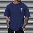 thumbnail image 2 of Black T Shirts Men 3x Quarter Sleeve Big & Tall Athletic T-Shirts Loose Fit Printing Round Neck Casual Beach Basic Basic Tee, 2 of 4