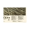 thumbnail image 2 of Historic Panoramic View - Jackson Michigan - Beck 1881 - Vintage Wall Art, 2 of 4