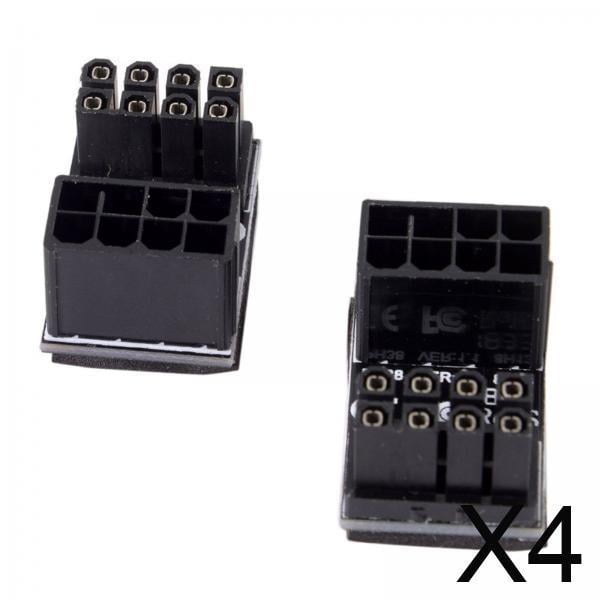 4x2Pcs GPU Juego De Adaptadores De Corriente De ángulo De Para Tarjetas Gráficas De Escritorio 8PIN