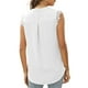 thumbnail image 4 of Txlixc, camisetas sin mangas de verano para mujer, sin mangas, lisas/flores/hojas, camisas de encaje con cuello en V, chaleco informal suelto para mujer Txlixc  Estilo de ocio, 4 of 6