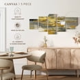 thumbnail image 4 of Elephant Stock Urban Walkway Wall Art - Horizontal Multi Panel Canvas - Living Room Wall Decor - Abstract Multi Panel - Gray And Yellow Decor By Silvia Vassileva - 42" x 19", 4 of 4