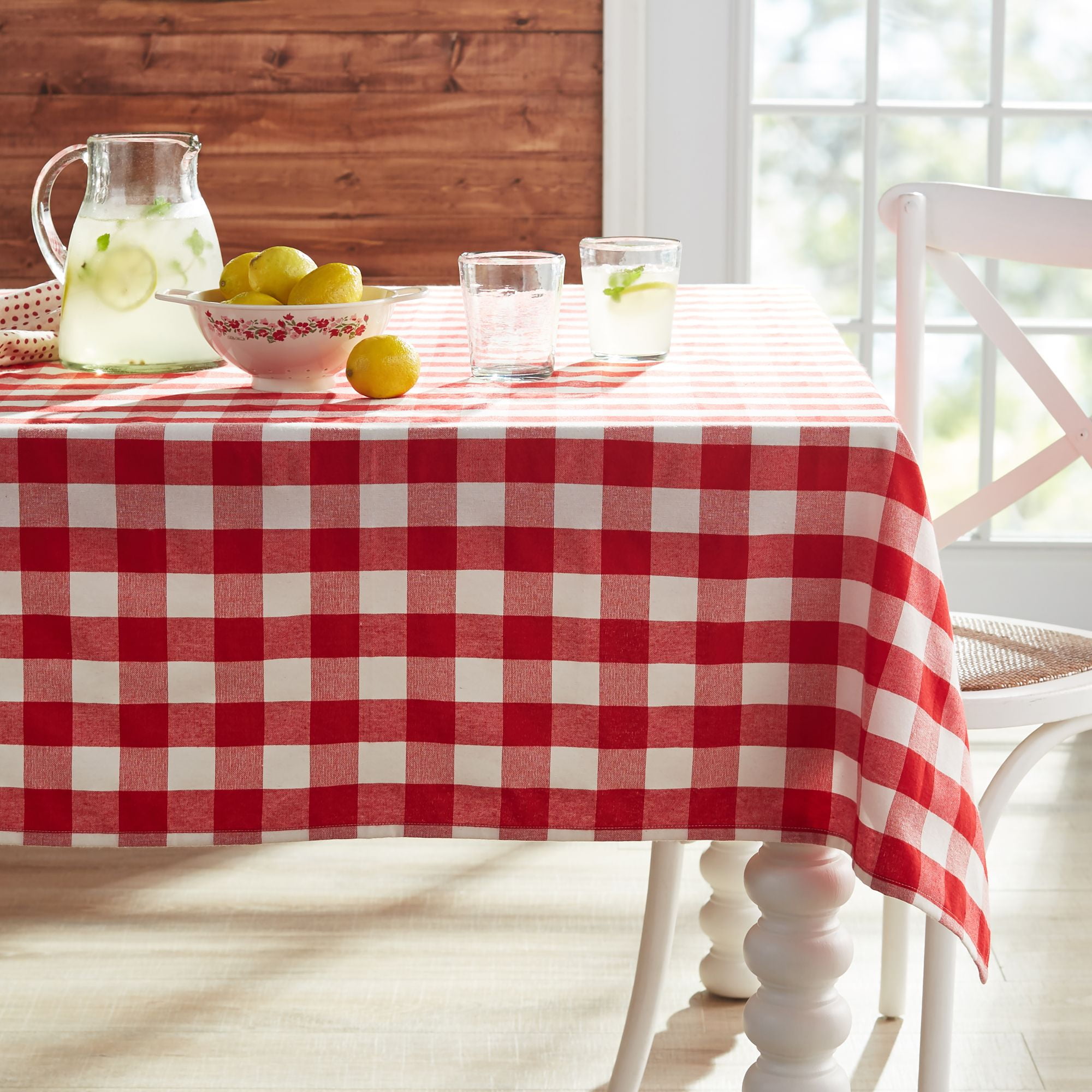 The Pioneer Woman Charming Check Fabric Tablecloth