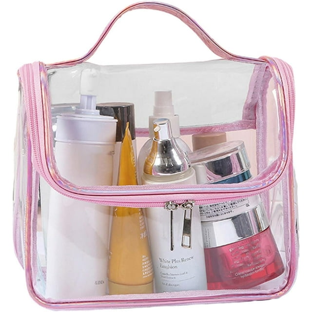AVEKI Style Ins PVC Transparent Durable Imperméable Spacieux Maquillage pour Accessoires de Rangement de Voyage 0601M