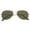 Gold / Green, variant on sunglassLA Unisex Classic Teardrop Full Metal Frame Gradient Flat Lens Aviator Sunglasses (Silver / Smoke) - 51mm