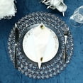 thumbnail image 4 of Balsa Circle 14" Silver Acrylic Wooden Textured Round Metal Charger Plates Crystal, 4 of 6