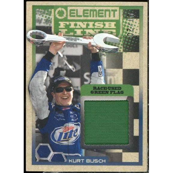 Kurt Busch Card 2010 Element Finish Line Green Flag #FLKuB